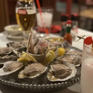 Nice, plump Oysters On The Half Shell