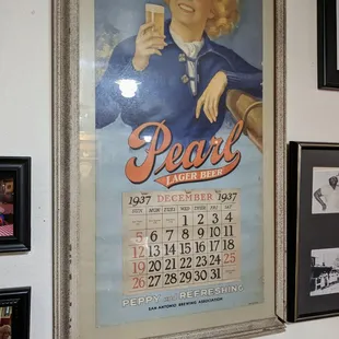 Calendar from December 1937