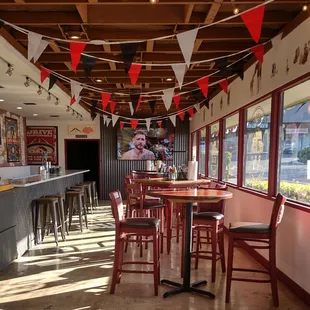 Seating in the bar area