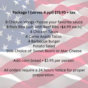 4TH OF JULY PACKAGE FOR 4PPL