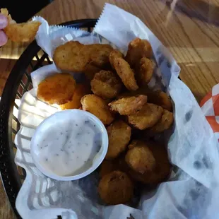 Deep fried pickles