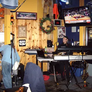 Jim Pierce, left &amp; Joe Booker, right.  We are: PIERCE - BOOKER PROJECT...We LOVE IT AT The Barn, See you Fri. Apr. 10th from 6pm 'til 10pm.