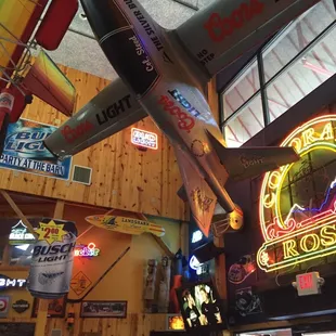 Gotta love a Coors Light airplane in the inside of a bar!  ;)