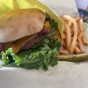 The bacon cheeseburger!