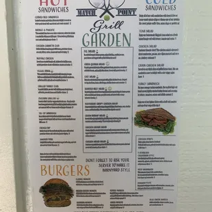 Current menu as of 5/26/21