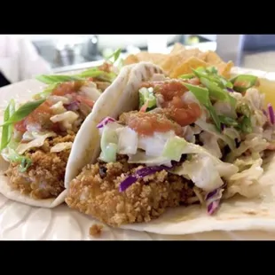 Fish tacos served every Friday. Fresh cod hand battered in the back. We also serve clam chowder that&apos;s made in house.