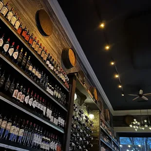 Part of the wine wall