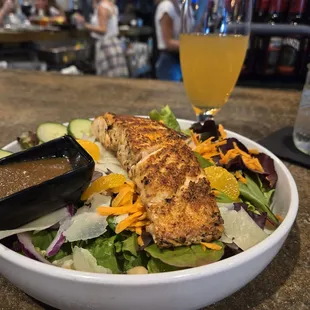 Seasonal salmon salad