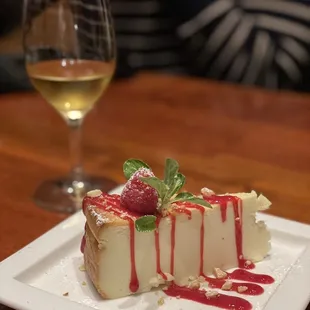 Raspberry Almond Cheesecake