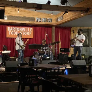 a band on stage