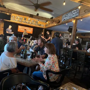 customers eating and drinking