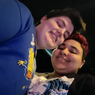 Birthday boy (left) and partner