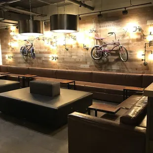 a bicycle on the wall