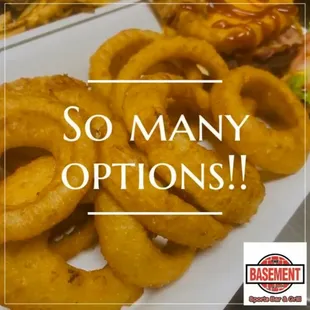 a plate of onion rings