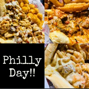 Every Wednesday is Philly day...
Steak Philly 
Chx Philly
Chx ranch Philly 
Pulled pork Philly 
Shrimp Philly