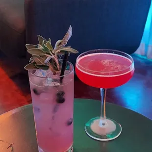 Blueberry Firewater and the berry drink before the zape bubble