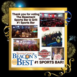 a group of people at a sports bar