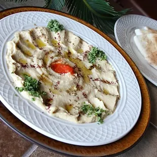 Hummus appetizer.