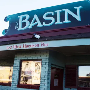 the front of the basin