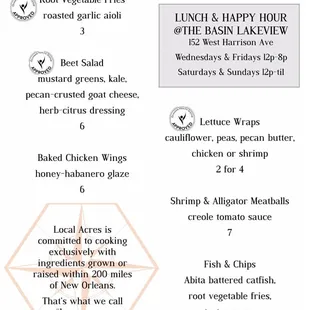 Lunch, brunch and dinner from local acres and eat fit Nola!