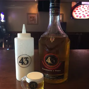 Licor 43 aka Baby Beer tastes like ice cream &amp; nothing like beer only $3 &amp; you can keep the cute little mug!