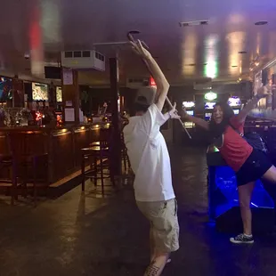 My friends goofing off!