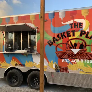 a colorful food truck