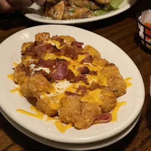 Tater Tots with cheese and bacon