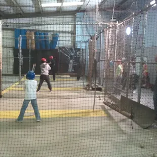 The batting cages feature a wide range of speeds for all ages.