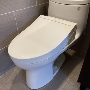 The bidet attachment looks like it has always been there.