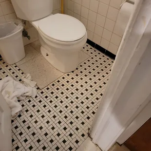 Bathroom is tiny, dated, and falling apart, toilet was loose and felt like it was ready to fall over.