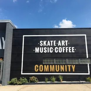Skate. Art. Music. Coffee. Community