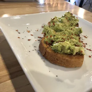 Avocado toast, one of the new food options