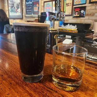 Guiness and a shot of Jamo!