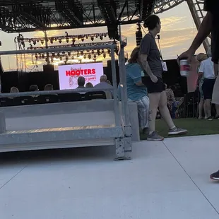 View from lawn- not elevated enough to see stage