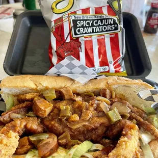 Crab Daddy Po Boy #softshellcrab #poboy