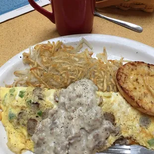 Sausage omelet- good