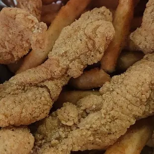 Fried Fish Strips and Fries $8