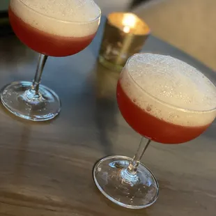 Margaritas- salty flavored foam on top