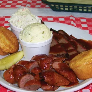 Specialty sausage - spicy Andouille or mile Keilbasa are delicious with our Mustard Sauce.