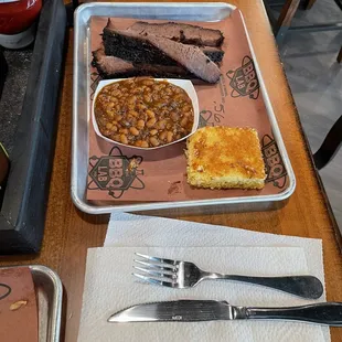 Brisket and baked beans