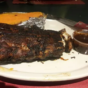 The Original Sally's Memphis dry rub Baby Back ribs with Sally's Original BBQ sauce!