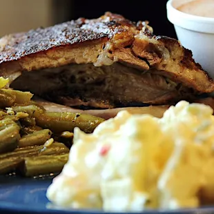 Rib Platter--Fridays Only $6.99 (3 ribs with 2 sides and cornbread or roll)
