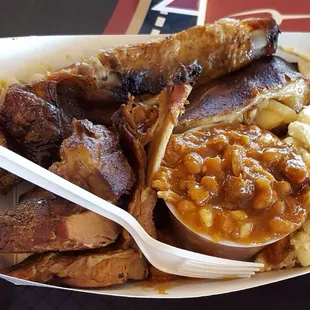 ribs, macaroni and cheese