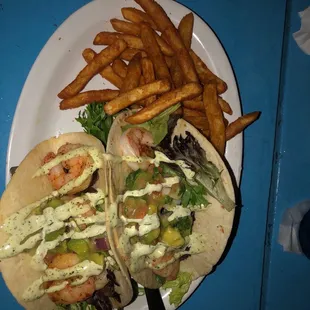 Fish Tacos and Fries