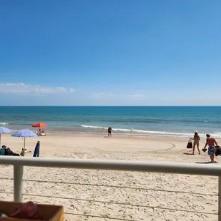 Beautiful view from our table. Can't get closer to the beach than this!