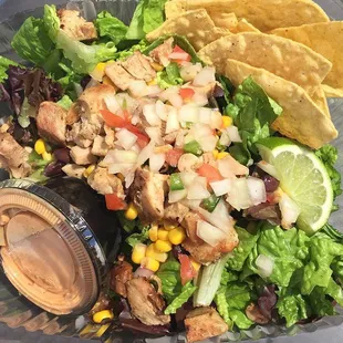 Grilled chicken salad.