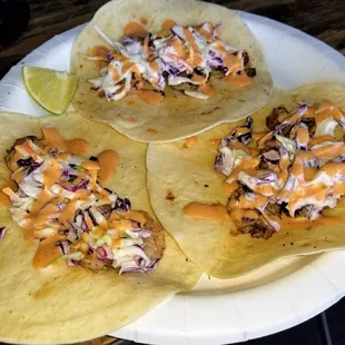 3 grilled skrimp tacos!