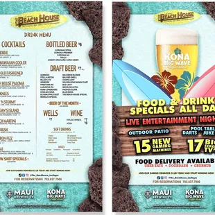 Drink menu