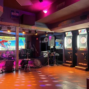 Stage and Darts to the side